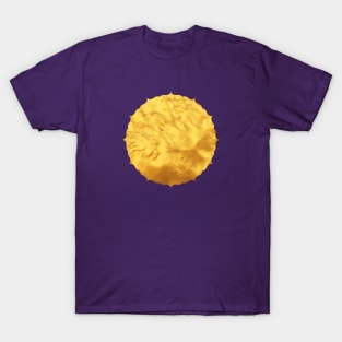 Golden Water Abstract - Sun Shaped T-Shirt